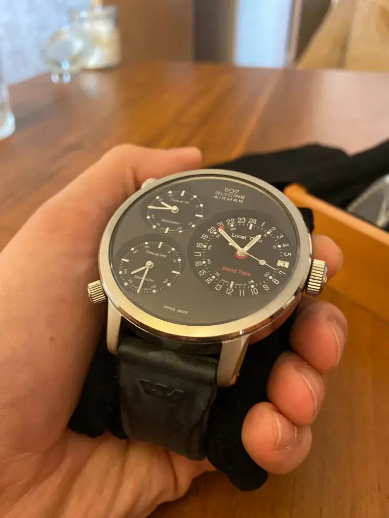 Glycine Airman, часы с алмазным стеклом, новые, неношенные.