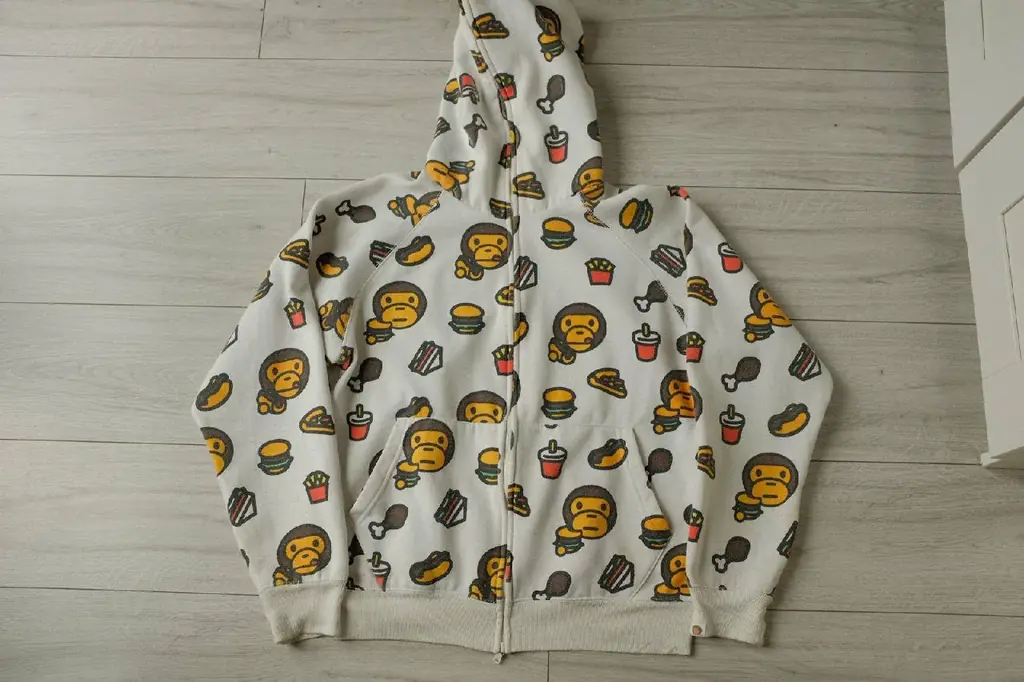 BAPE Baby Milo Junk Food All Over Print Full Zip Hoodie