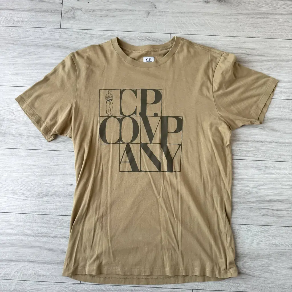 C.P. Company Graphic Print Beige T-Shirt