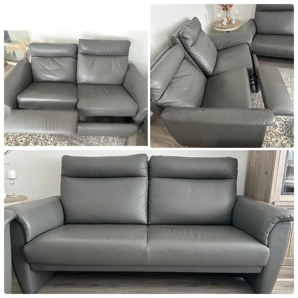 Продам 2 дивана, оббивка натуральная кожа. Один диван из реклайнером. Ширина 1,90м. Состояние очень…