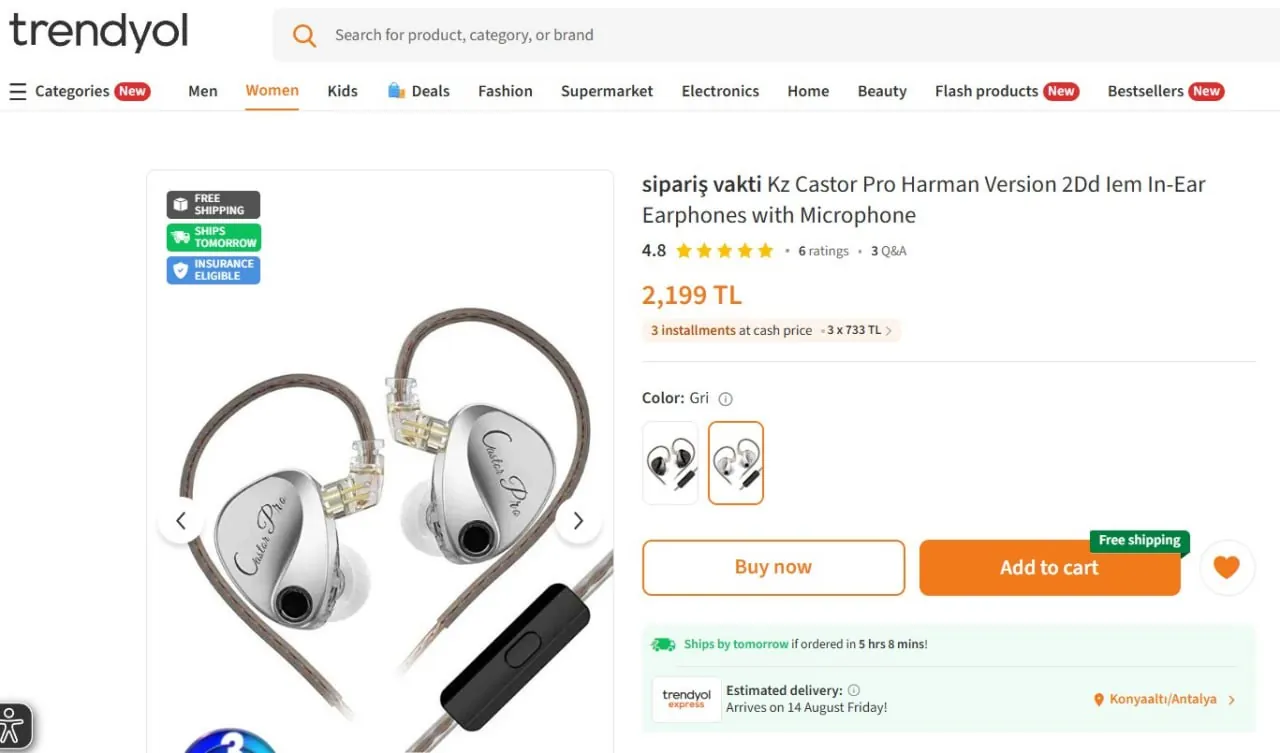 Продам ПРОВОДНЫЕ IEM наушники KZ Castor Pro.