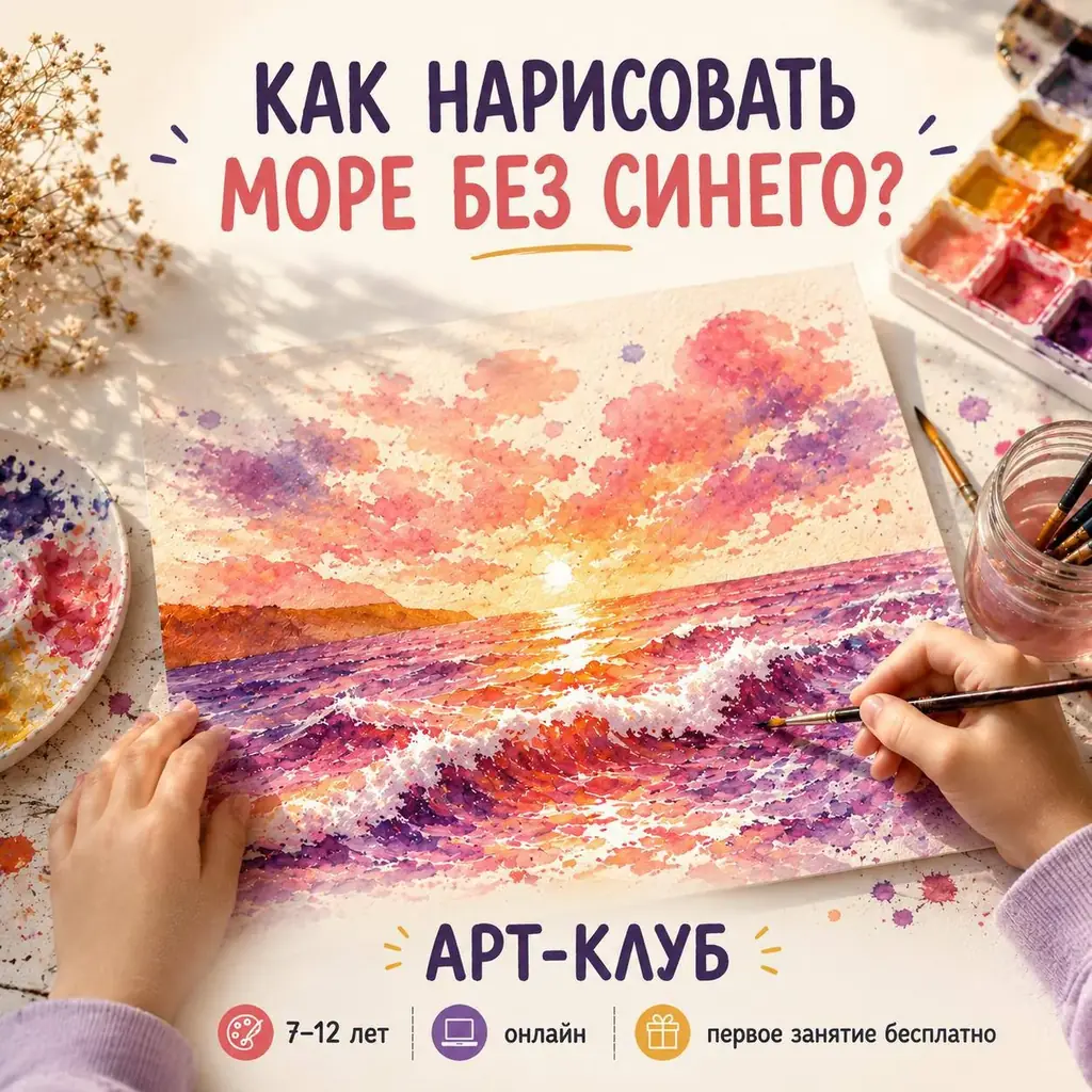 🎨 Как нарисовать море без синего цвета?