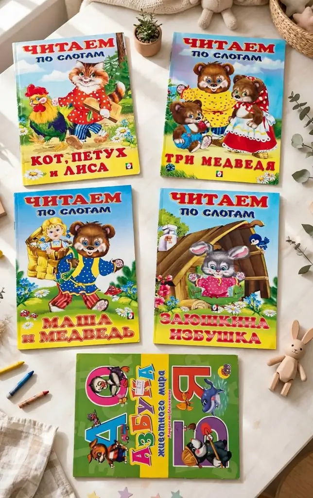 Продаю набор детских книжек на русском языке, идеально для малышей 3-6 лет кто учится читать.