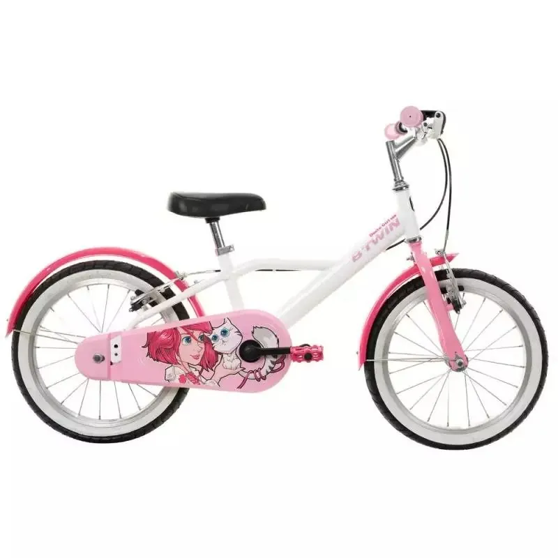 Продам детский велосипед 16" бело-розовый B'Twin 500 DoctoGirl. Сломан только звоночек, на колесах …