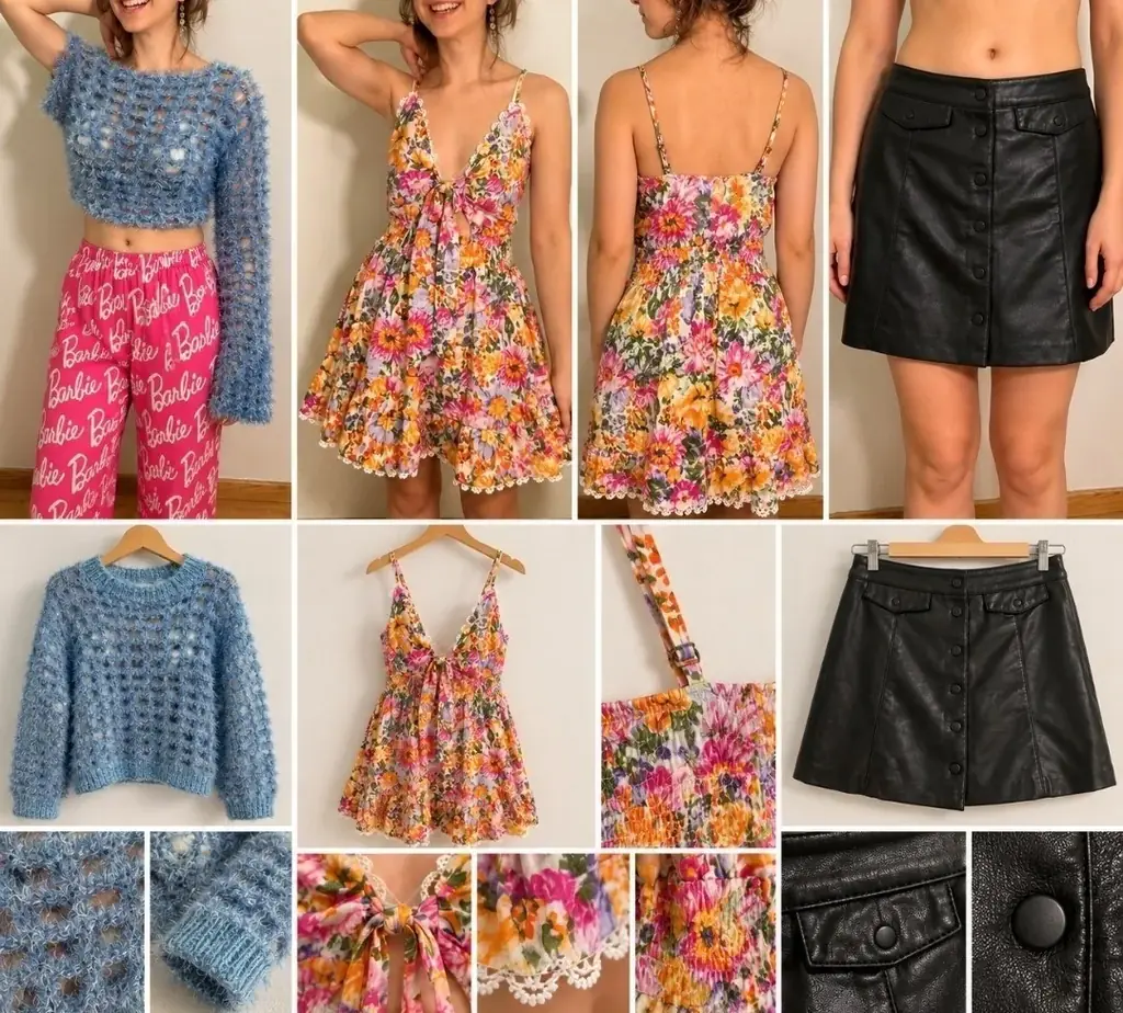 Стильная чёрная юбка H&M из качественной экокожи.