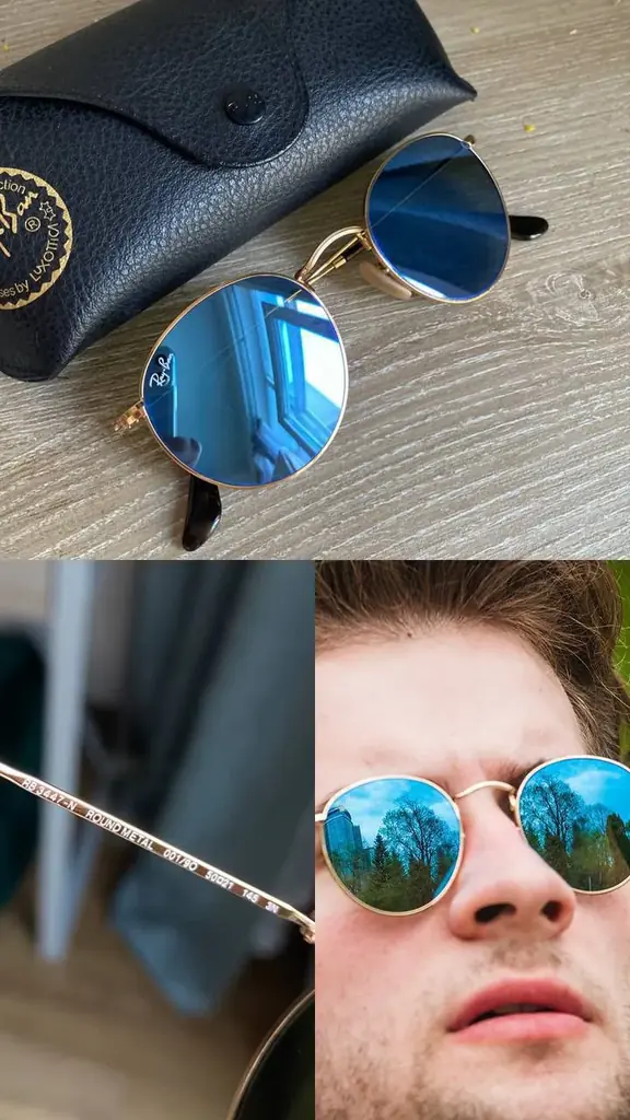 Солнцезащитные очки Ray-Ban Round Metal Flat Lenses RB3447N 001/9O - 150 лари