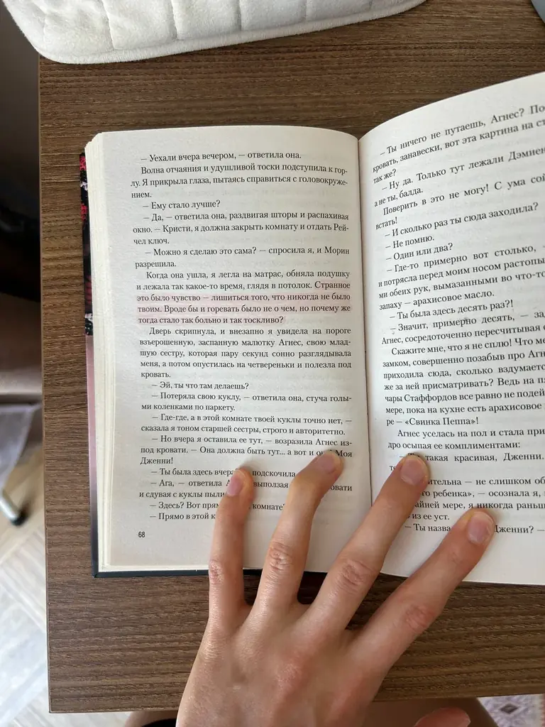 Кристина Старк «Аспид». Внутри по ходу книги есть пометки, на втором фото пример.