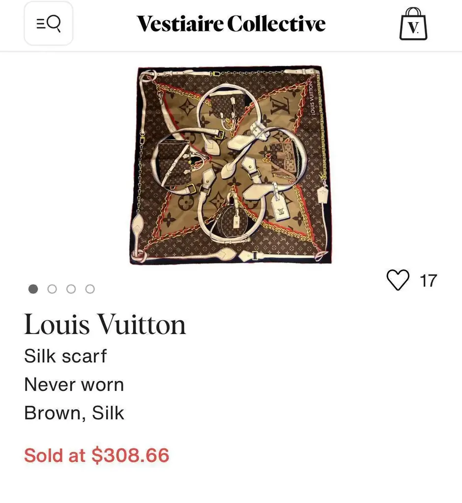 Платок — реплика Louis Vuitton. Хорошее качество исполнения: ровные строчки, мягкая ткань, приятные…