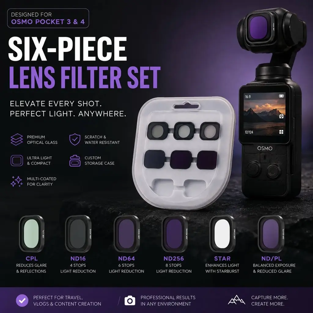 Фильтры для DJI Osmo Pocket 3/4 — 120 ₾