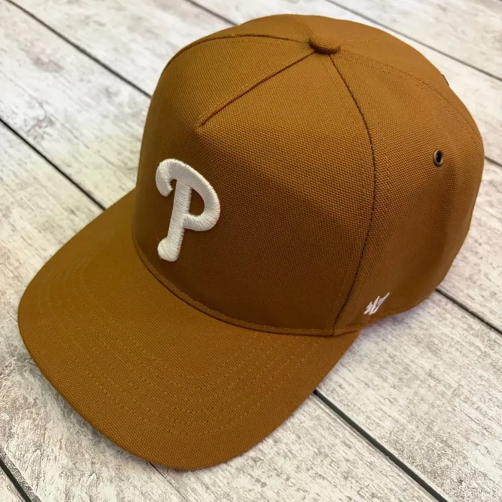 Новая классическая бейсбольная снэпбэк кепка Carhartt x '47 Hitch x Philadelphia Phillies в коричне…