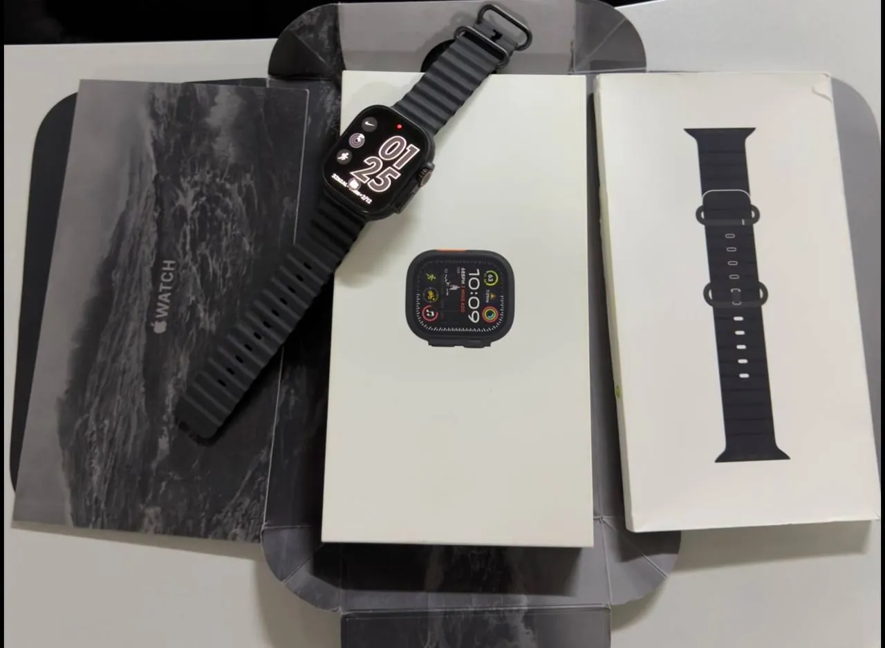 Apple Watch Ultra 2 (черные). Идеальное состояние. Полный комплект. Состояние аккумулятора — 97%. Ц…