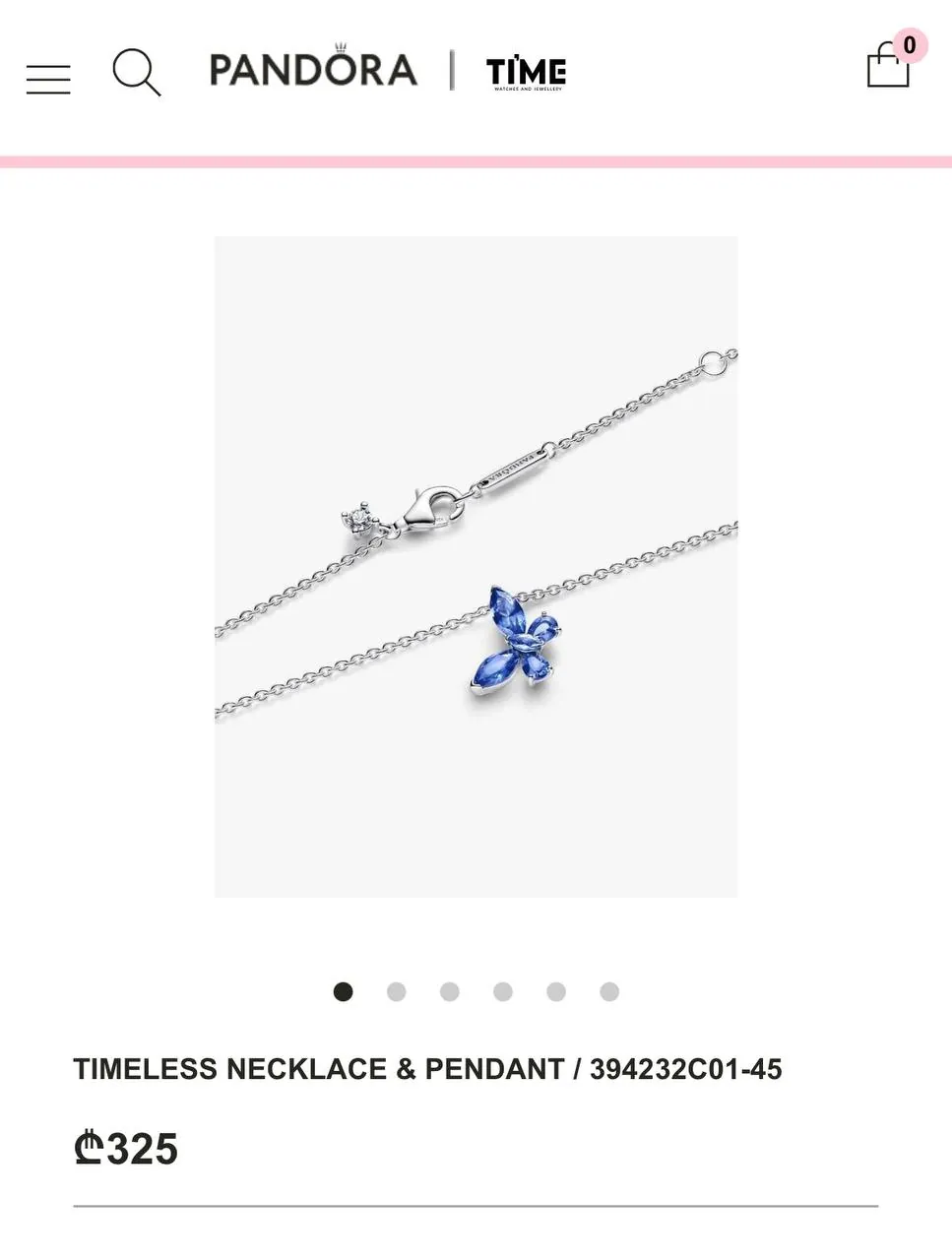 Продам ожерелье Pandora Timeless с подвеской-бабочкой 🦋
