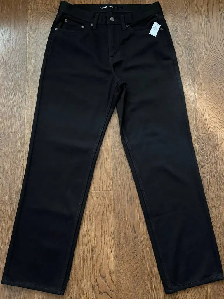 Мужские черные джинсы прямого кроя Old Navy Structured Loose, размер 32/32, но по замерам 30/32. На…