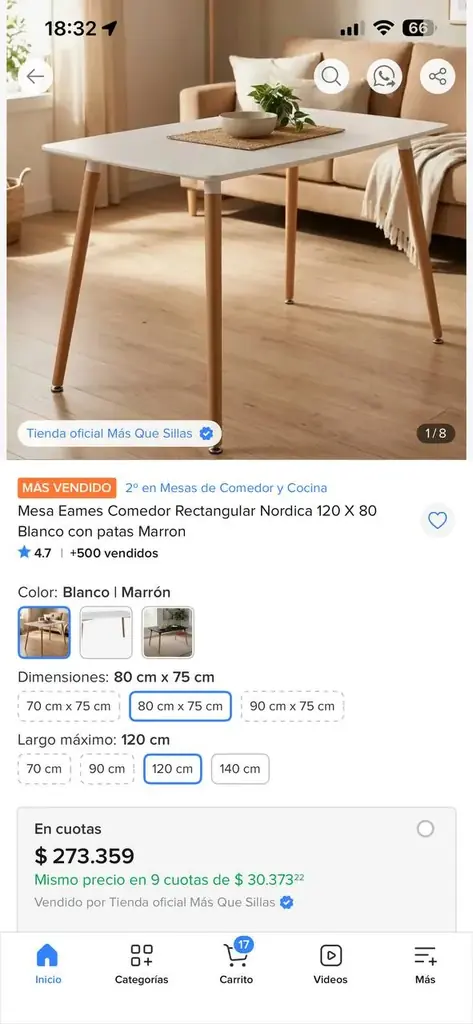 Продам стол в отличном состоянии 🪑✨. Белый, ножки дерево 🌳. 120х80.