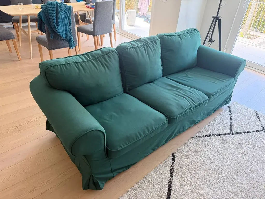 Диван  💚💚💚 IKEA Ektorp, 3 местный, чехол Tallmyra зелёный/бирюзовый. 60€ 50€
