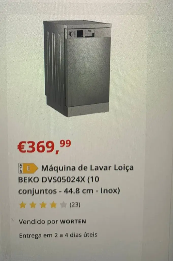 BEKO посудомоечная машина.  Как новая.  Машину купила новую в Worten 4 года назад. Ширина 44.8 см- …