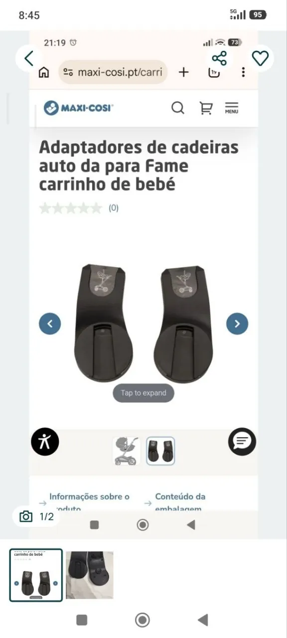 Продаю адаптеры Maxi-Cosi для установки автокресла на коляску Fame. Комплект из 2 штук. В отличном …