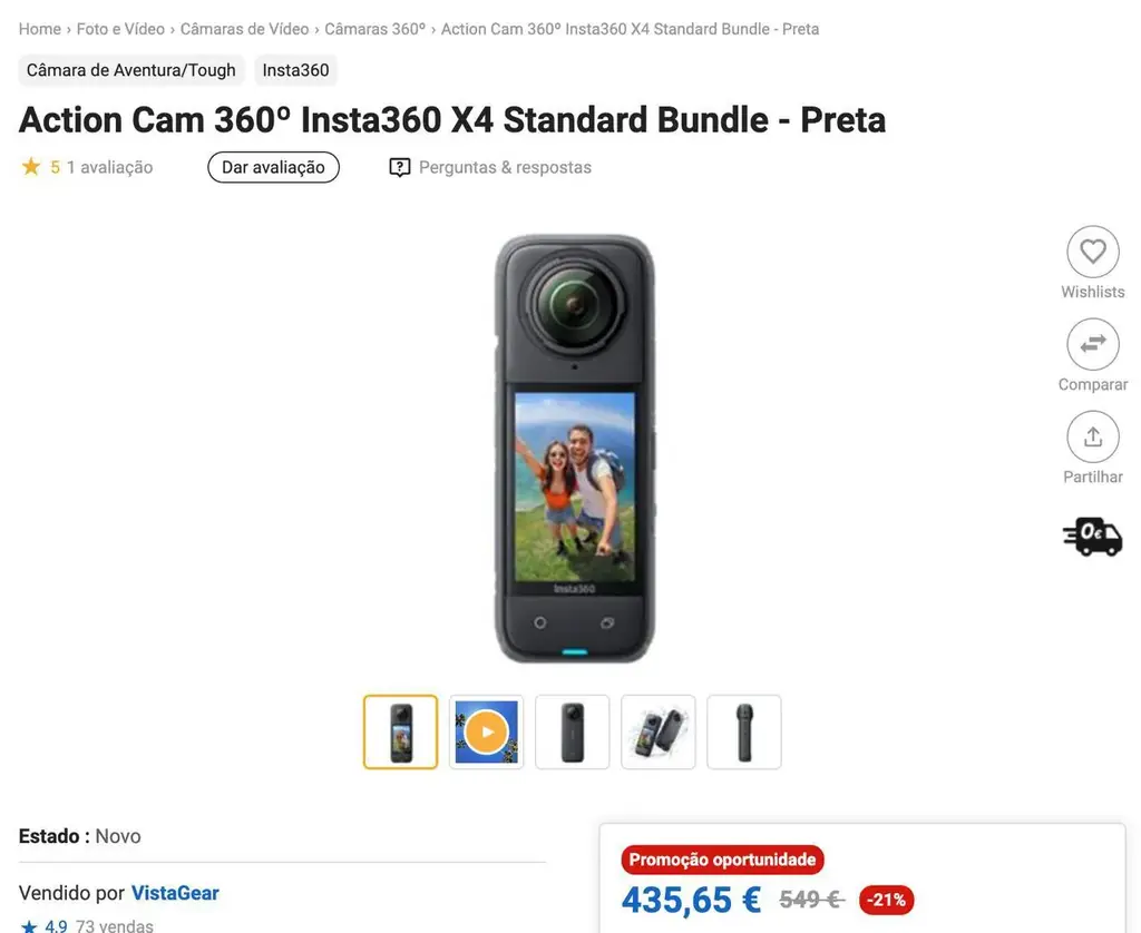 Продаю Insta360 X4 в идеальном состоянии. Подарили на день рождения, почти не пользовалась, поэтому…