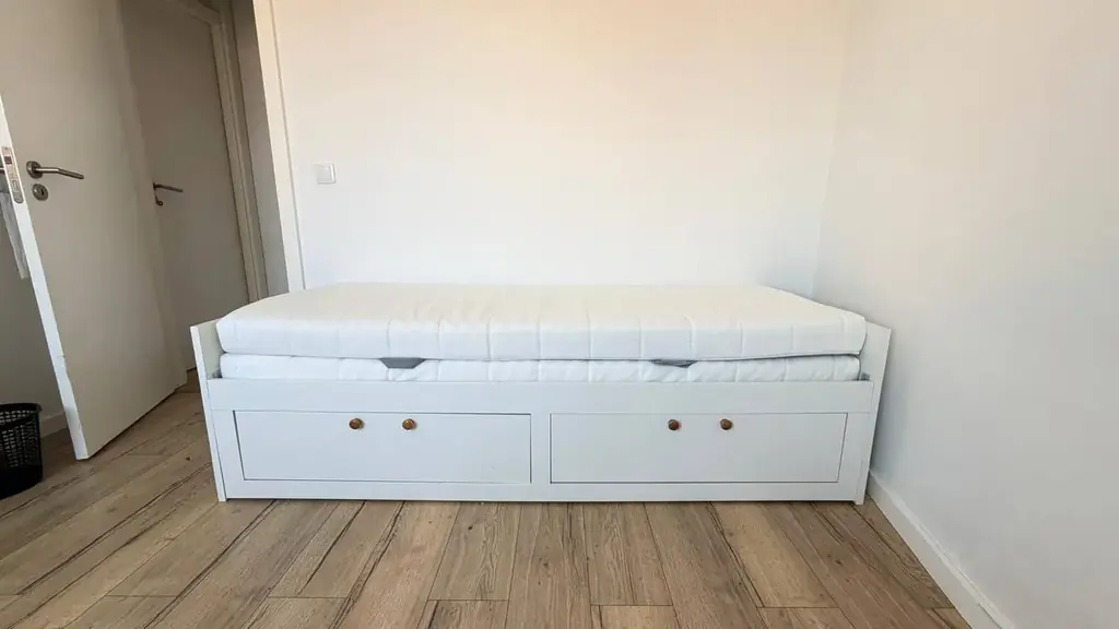 ДВУСПАЛЬНАЯ КРОВАТЬ IKEA HEMNES — СОБИРАЕТСЯ В ОДНОСПАЛЬНУЮ + МАТРАСЫ🔥
