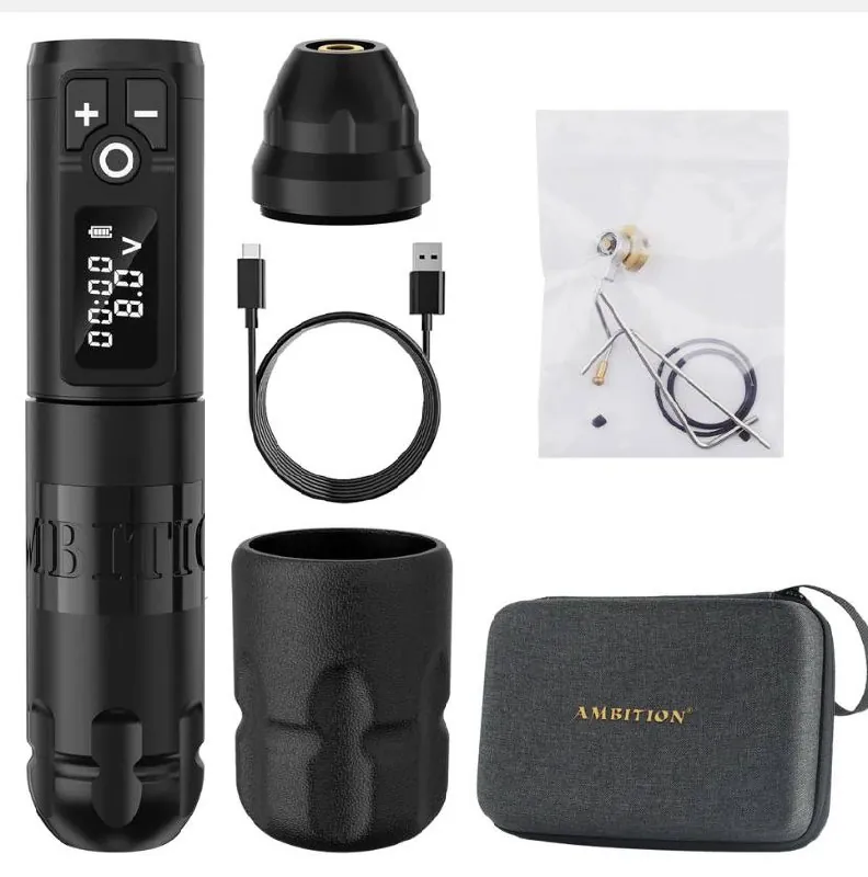 Ambition Soldier Wireless Tattoo Machine Pen, новая с дополнительной батареей, заказана с Амазона, …