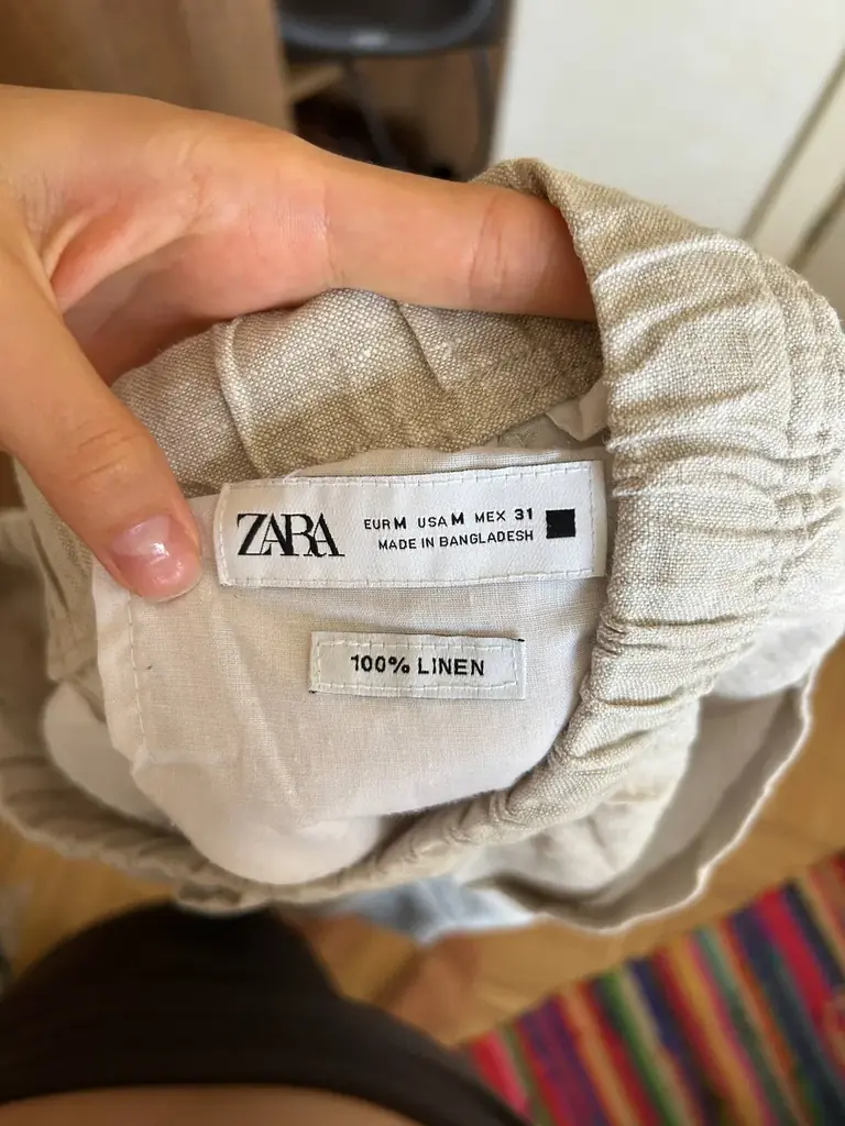 Мужские льняные брюки zara