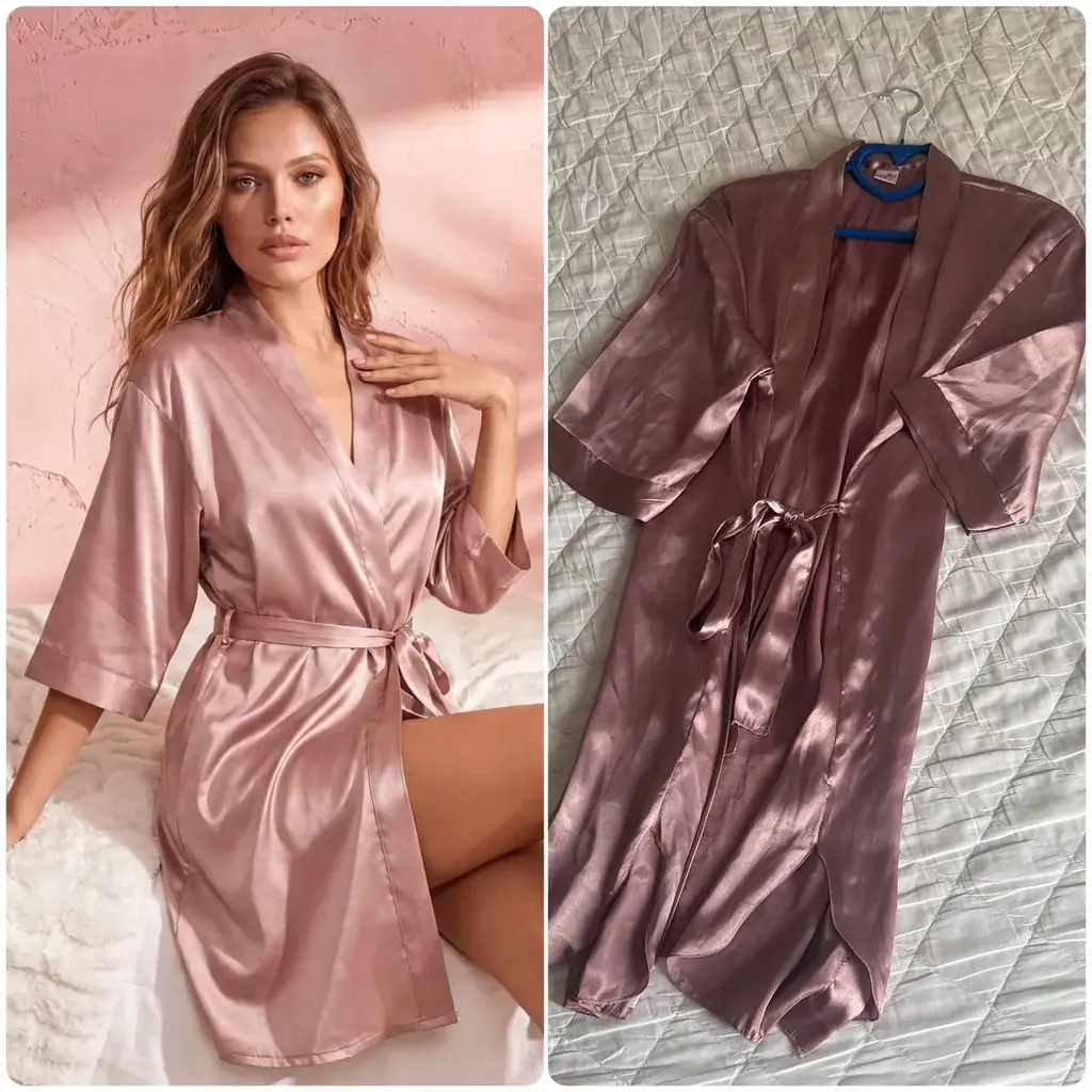 🪷 Халат атласный короткий женский