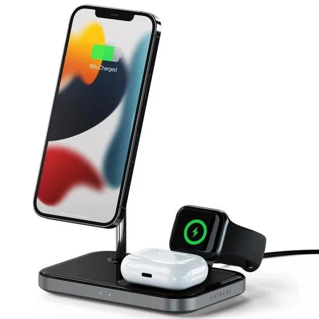 🔌 Беспроводная зарядная станция Satechi 3-в-1 для iPhone, Apple Watch и AirPods