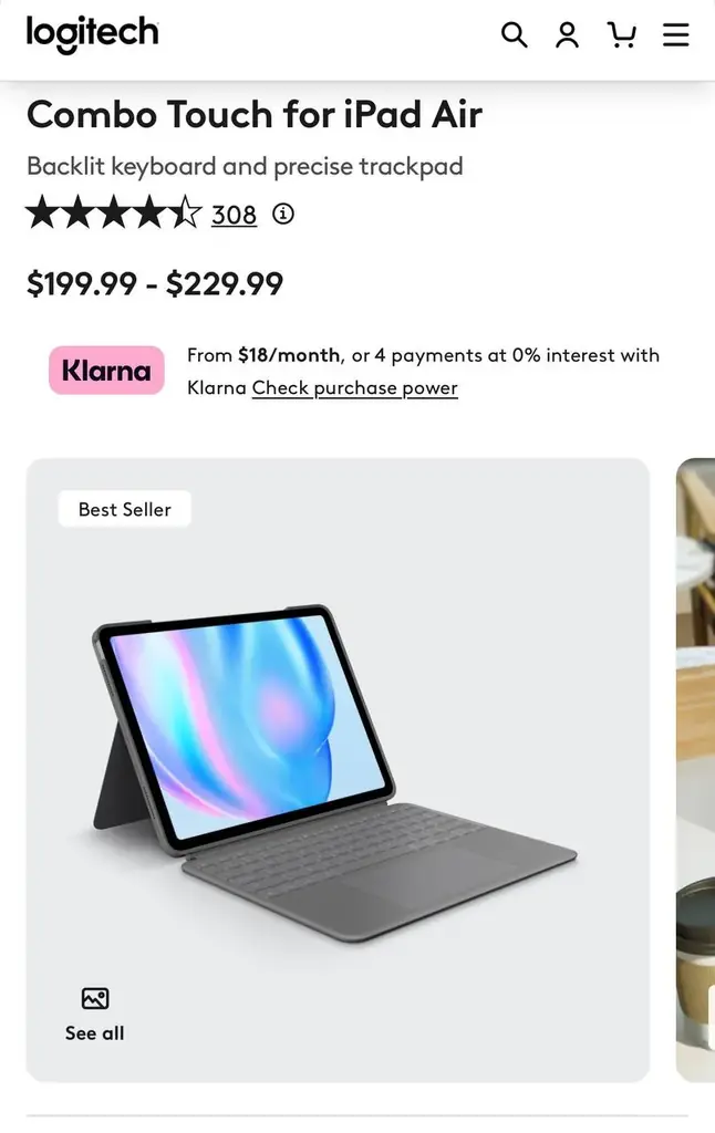 Продаю чехол-клавиатуру Logitech Combo Touch, цвет Oxford Grey. Подходит для iPad Air 11". Пользова…