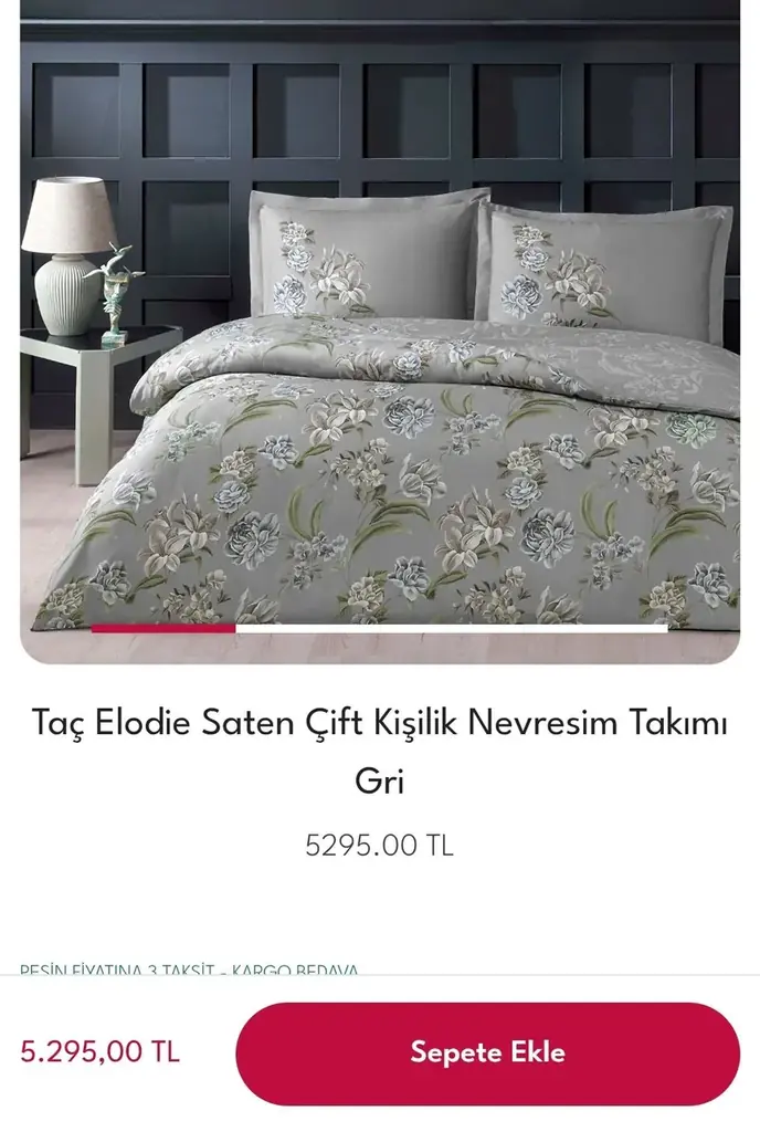 🛏️ Постельное бельё Taç Satin — двуспальный комплект
