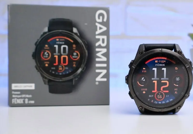 Garmin Fenix 8 47 мм, Sapphire Carbon Titanium Solar AMOLED можно говорить по телефону через часы К…