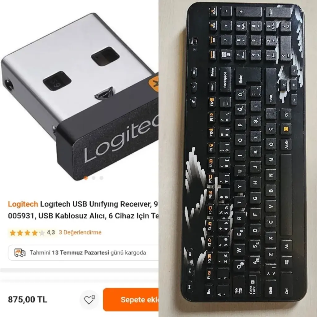 Беспроводная клавиатура Logitech K360 + USB-адаптер Unifying