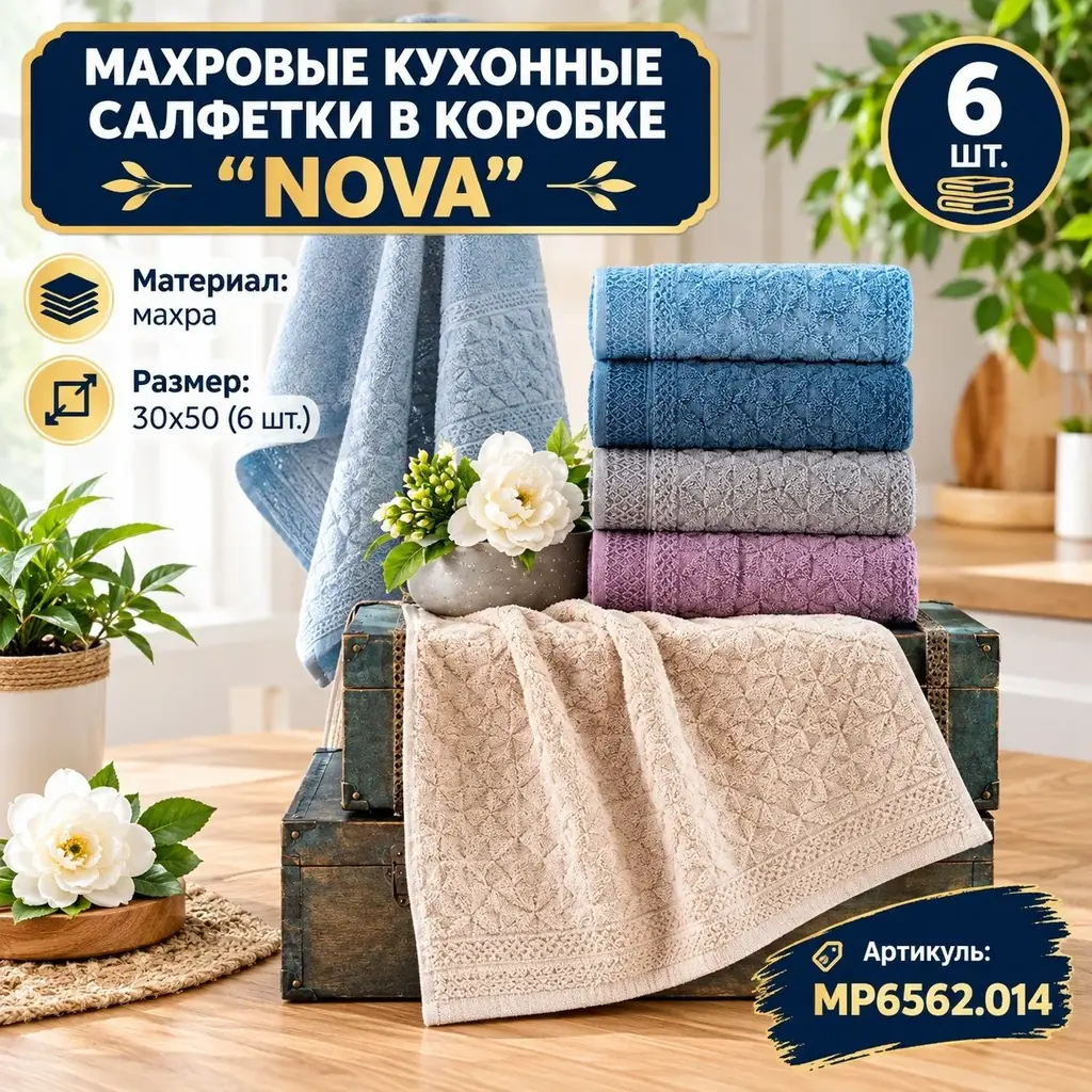 🟡 MAXРОВЫЕ КУХОННЫЕ САЛФЕТКИ В КОРОБКЕ ''NOVA'' 🟡