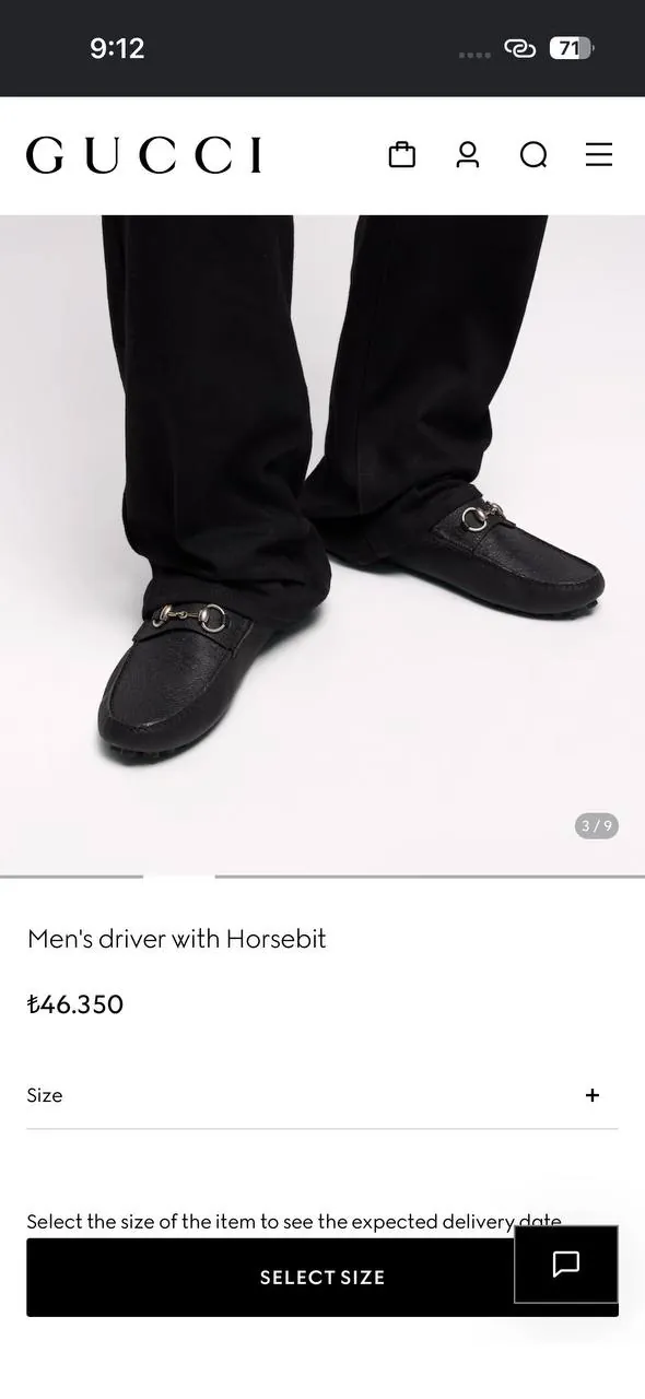 GUCCI Horsebit Accent Leather Loafers