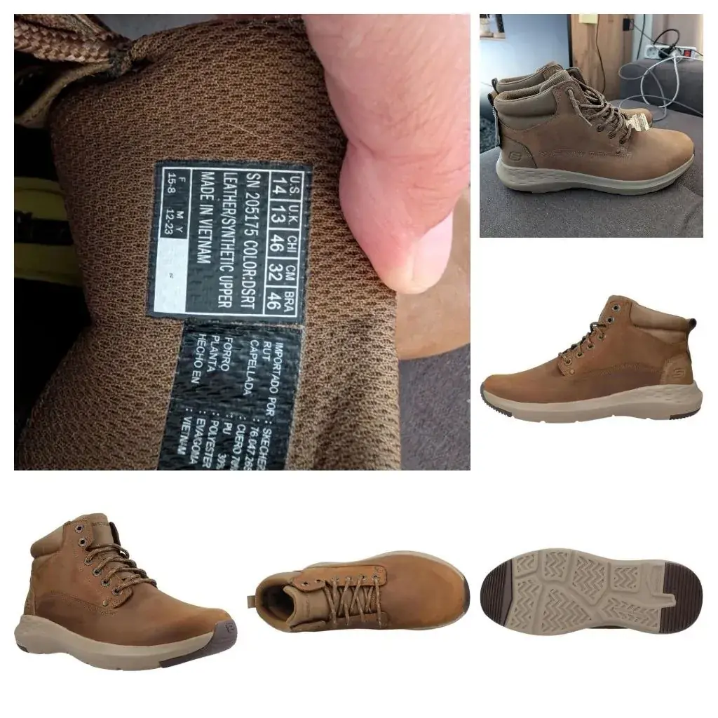 Мужские новые ботинки Skechers, 46 см