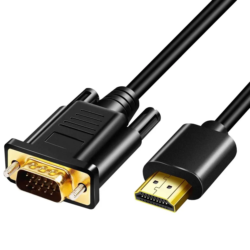 Продаю кабель-переходник HDMI → VGA, длина ~1 м. Передаёт картинку с HDMI-источника (ноутбук, ПК, п…