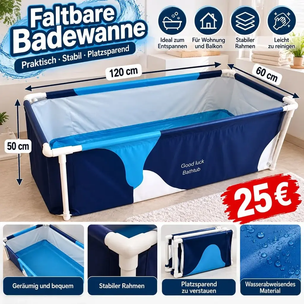 🛁 Продаётся складная ванна для купания.