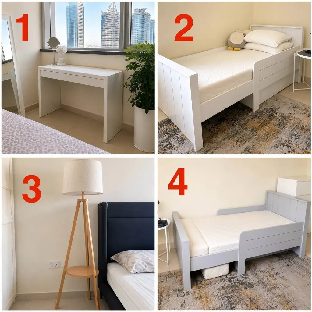 1. IKEA белый консольный/туалетный стол — 280 AED