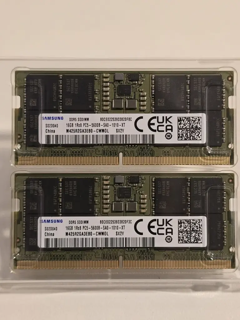 Samsung 32GB DDR5 5600MHz RAM Kit (2x16GB) — Mint Condition (Like New)