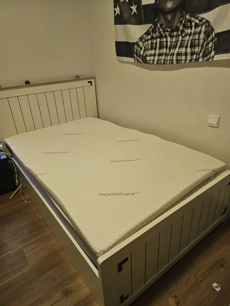 Кровать 120x200 +матрас (нужна чистка) + топер memory foam (как новий)400 дрх