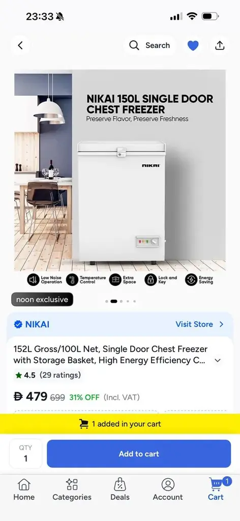 Продаю новый морозильник NIKAI, купили в августе.
