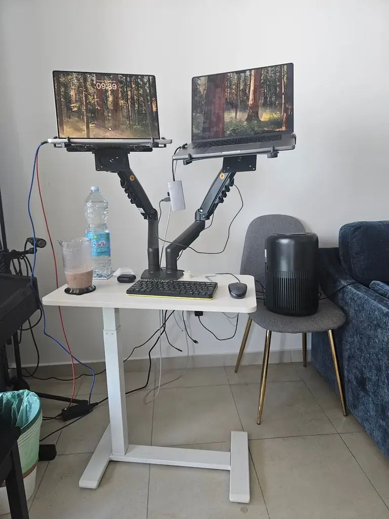 Регулируемый столик IKEA BOLLSIDAN, белый, 68×36 см