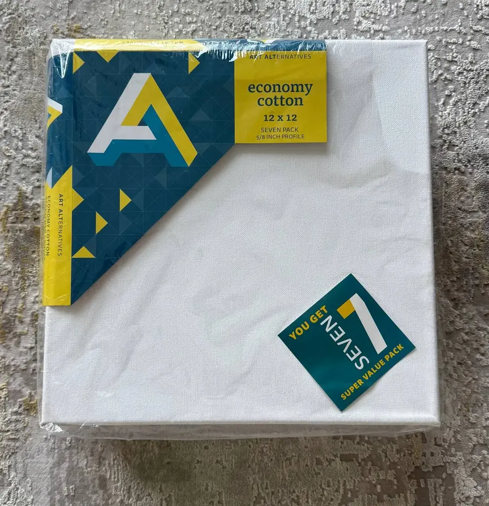 6 натянутых холстов Art Alternatives Economy Cotton (размер 12 x 12 дюймов / 30 x 30 см)