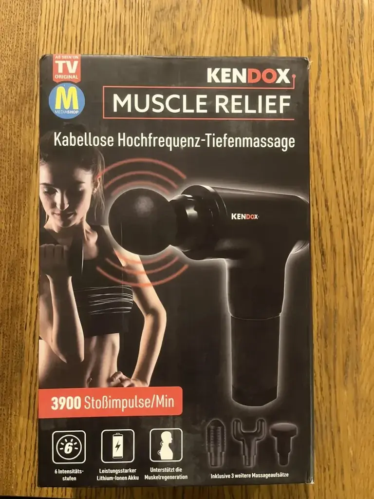 Продаю массажный пистолет Kendox Muscle Relief — не использовался