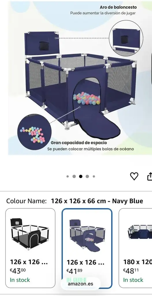 Продам манеж 28€.  Размер 126*126*66 см. Легко собирается/разбирается. Внизу на ножках присоски - м…