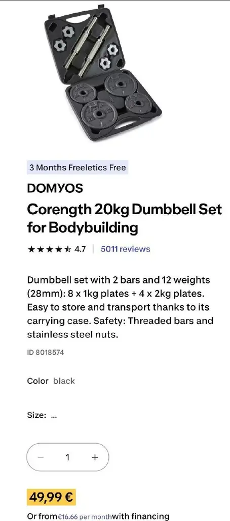 Набор гантель - Corength 20kg Dumbbell Set for Bodybuilding