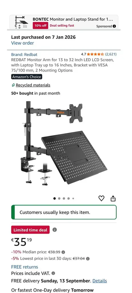 Кронштейн для монитора и ноутбука - Monitor Arm for 13 to 32 Inch LED LCD Screen