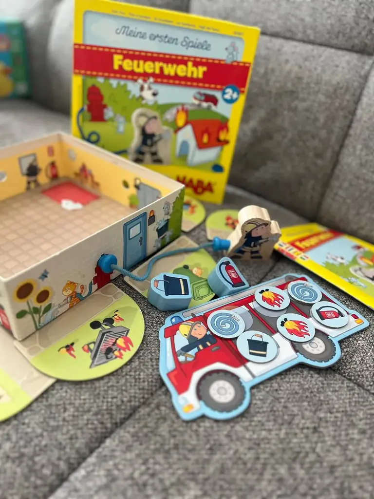 Настольная игра Haba «пожарные» для малышей от 2 лет.