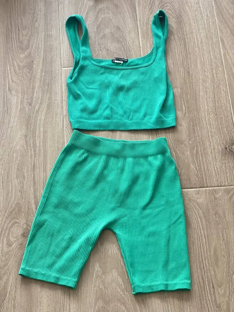 Комплект Zara топ+велосипедки S/M