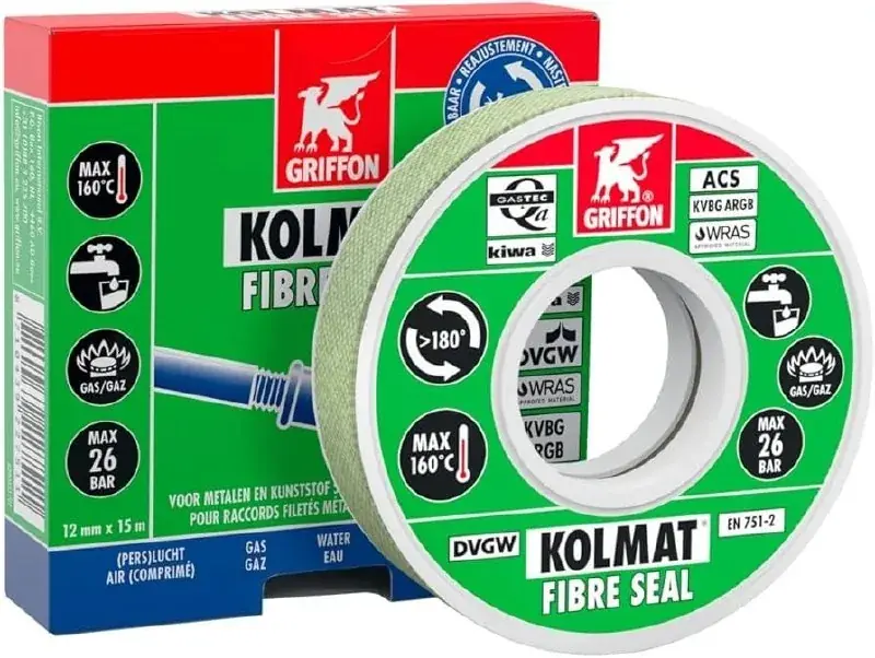 Продам Kolmat Fibre Seal zielona - 12mm x 15 m.  / Loctite 55 160m nić do uszczelniania metalowych …