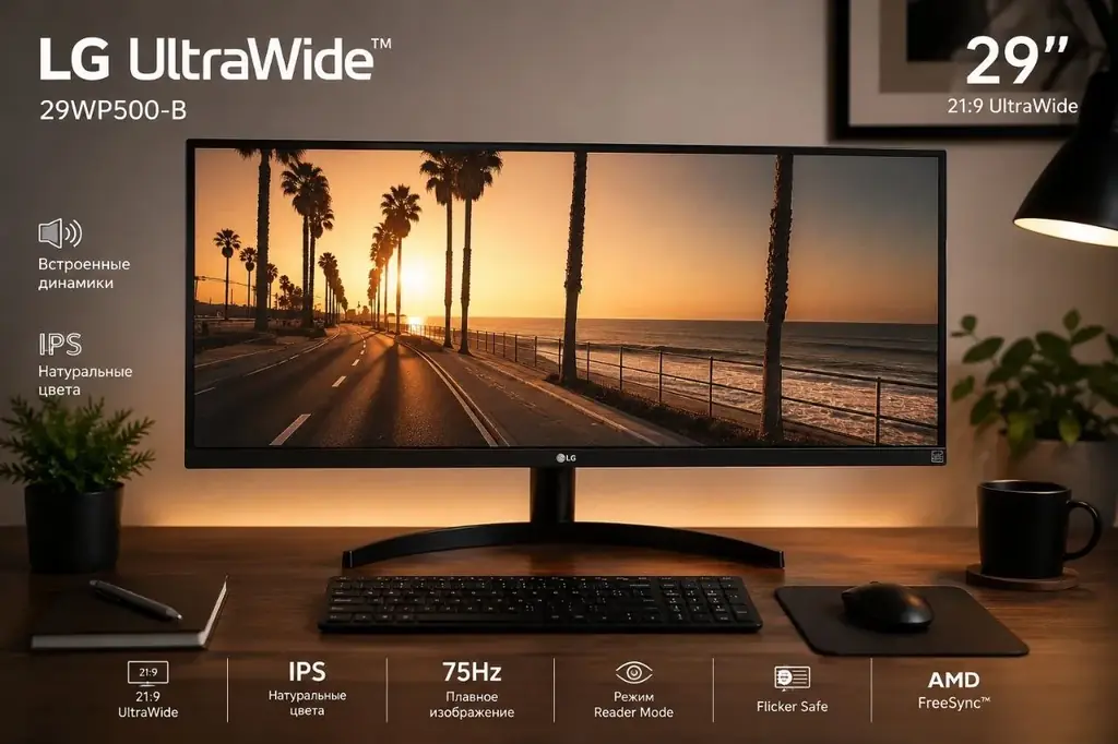 LG UltraWide 29WP500-B — 29" IPS монитор